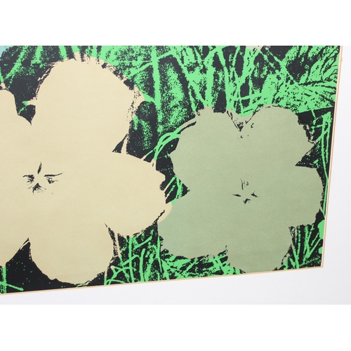 421 - After Andy Warhol (1928-1987):  framed Pop Art poster print of Andy Warhol's 1964 'Flowers', printed... 