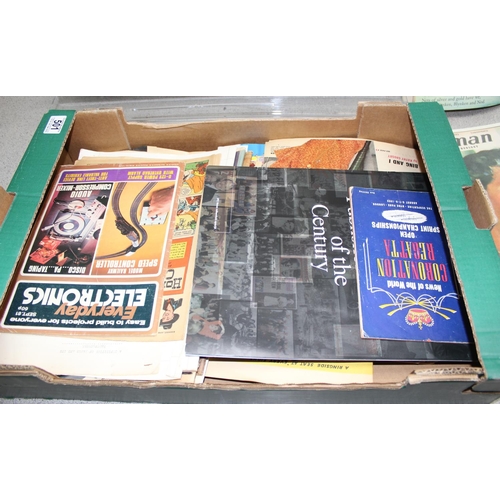 501 - Box of vintage magazines and associated ephemera