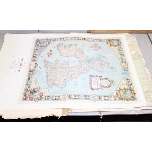 402 - Folio of assorted maps, mainly The English Channel etc