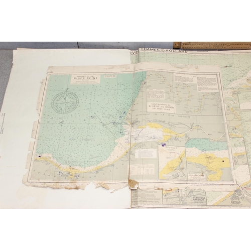 402 - Folio of assorted maps, mainly The English Channel etc