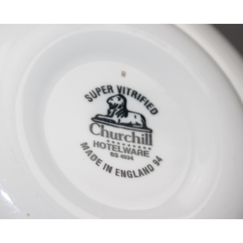 700 - Of William F1 interest, 5 bowls and 5 dinner plates bearing crest, manufactured by Churchill Hotelwa... 