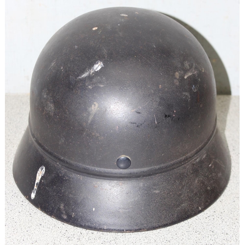 1476 - A WW2 period German Luftschutz (Civil Air Defence) helmet with decal, believed to be an M35 with par... 