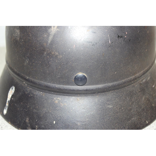 1476 - A WW2 period German Luftschutz (Civil Air Defence) helmet with decal, believed to be an M35 with par... 