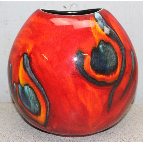 1667 - Poole Pottery - Ovoid shaped vase in the Volcano pattern, approx 17cm tall