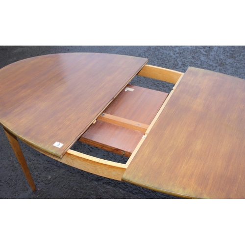 3 - A retro mid-century S-Form teak extending dining table by Sutcliffe of Todmorden, approx 168cm (214c... 