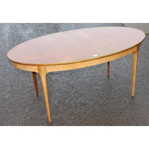 3 - A retro mid-century S-Form teak extending dining table by Sutcliffe of Todmorden, approx 168cm (214c... 