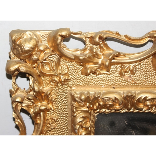 463 - Decorative gilt-framed mirror, approx 70cm x 60cm