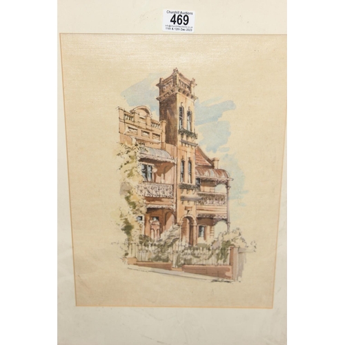 469 - 3 prints of watercolours of Australian buildings, all appear to be signed by Neil Sullivan, approx 5... 