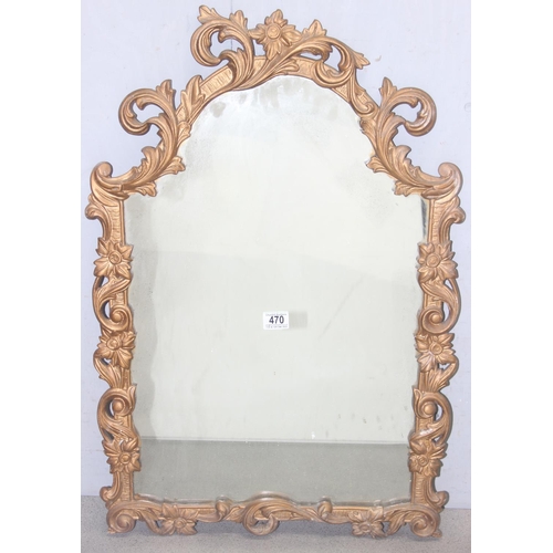 470 - Decorative gilt-framed mirror, approx 80 x 55cm