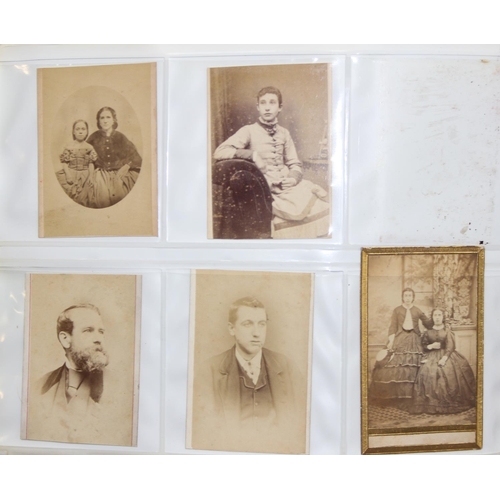 527 - Box of antique Cartes-de-visite, Cabinet Cards and other photos, some in albums