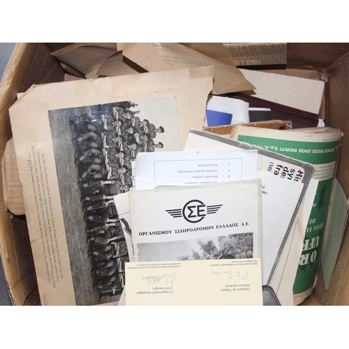 528 - 2 boxes of mixed ephemera to inc military related