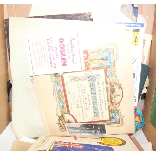 528 - 2 boxes of mixed ephemera to inc military related