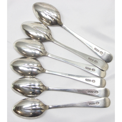 1036 - A boxed set of 6 silver rat-tail teaspoons, Sheffield 1939 by Joseph Rodgers, approx 64.77g gross