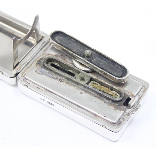 1044 - A set of silver cased curling iron spirit burner, London 1902 by G.H. James, approx 292.16g gross in... 