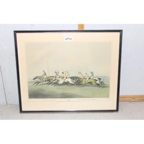 499N - 3 pictures to include a watercolour of a winter forest scene and 2 further modern prints