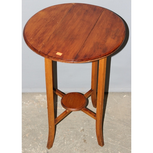 39 - A vintage corner table with ball & claw feet and a vintage drop leaf table, approx 48cm in diameter ... 