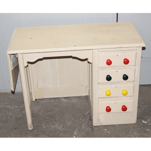 88 - Childs painted 4 drawer desk approx. 117cm W X 44cm D x 65cm H