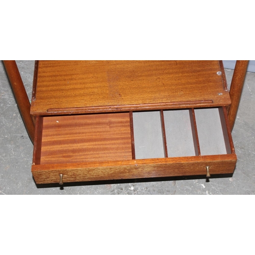 148 - White & Newton of Portsmouth, a retro serving trolley with cutlery drawer, approx 66cm wide x 43cm d... 