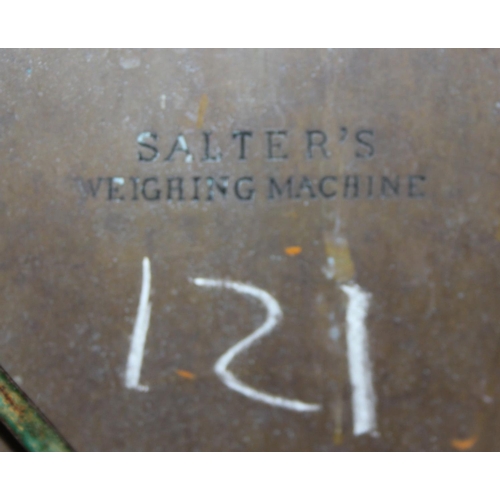 85 - A large set of vintage Salter's Weighing Machine Scales, up to 26 stone, approx 158cm tall