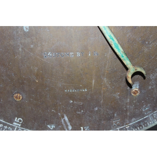 85 - A large set of vintage Salter's Weighing Machine Scales, up to 26 stone, approx 158cm tall