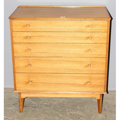 137A - Alfred Cox (AC) Handcraft Quality Furniture, a retro mid-century 5 drawer chest of drawer, approx 85... 