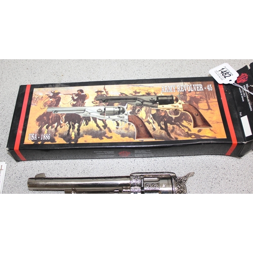 1482 - A replica Colt .45 calibre Army Revolver with original box made by Denix