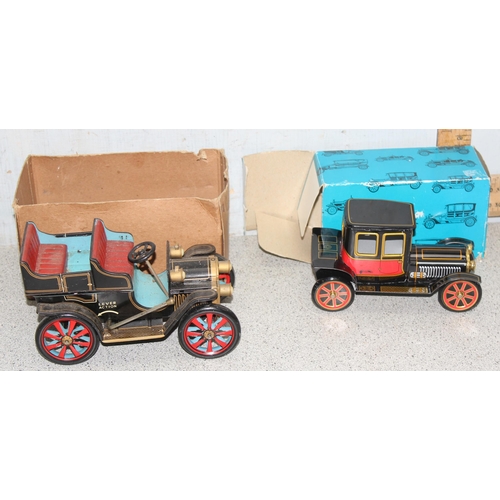 1543 - Ichimura Co Japanese vintage tinplate friction propelled model T Ford in original box and a Japanese... 