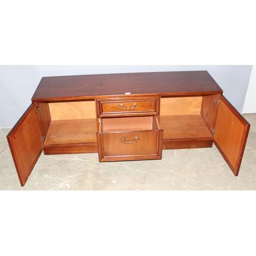 155 - A vintage G-Plan sideboard, 2 drawers flanked by 2 cupboards, approx 150cm wide x 46cm deep x 57cm t... 