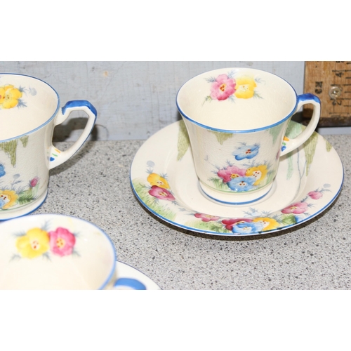 1930’s Crown Devon floral “Dubarry” pattern hand painted 10 piece tea ...
