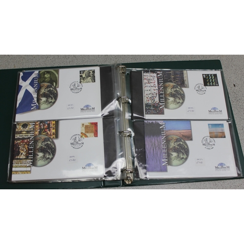 533 - Stamps - GB FDCs 1999/2000 Millennium, 19 sets, 4 covers each set (76)