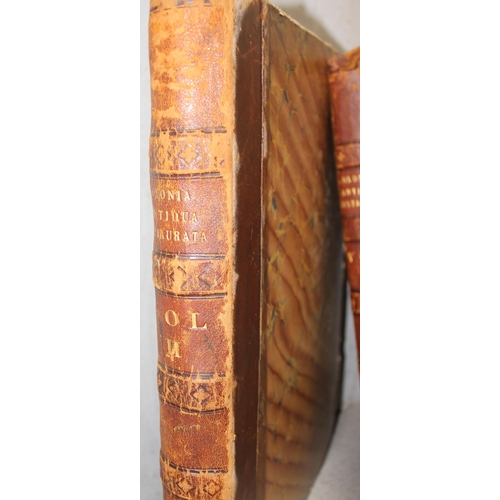 544 - Volume I and II of Oxonia Antiqua Restaurata by Joseph Skelton dated 1823 - retaining text but missi... 