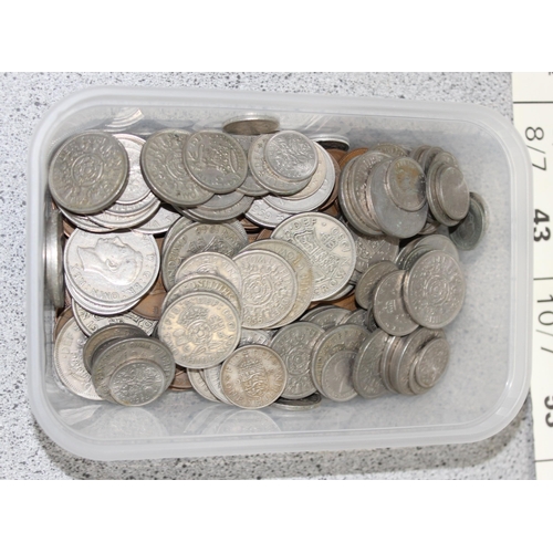 1216 - Qty of assorted mixed British coins, mainly 20th century, approx 1.5kg gross, and a vintage decimal ... 