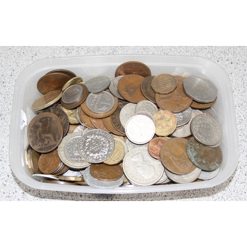 1222 - Qty of assorted mixed world and British coins, approx 1.6kg gross