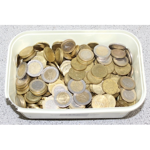 1225 - A large qty of assorted Euro coins, approx 2.8kg gross