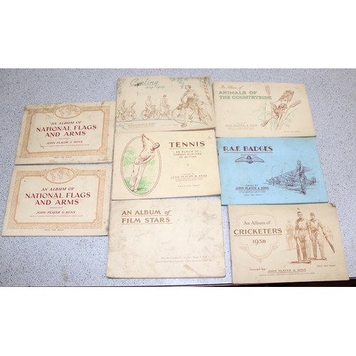 545 - Qty of vintage collectors albums for John Player & Sons cigarette cards, with contents