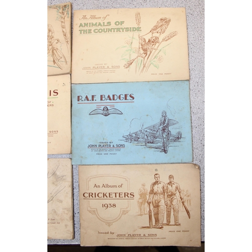 545 - Qty of vintage collectors albums for John Player & Sons cigarette cards, with contents