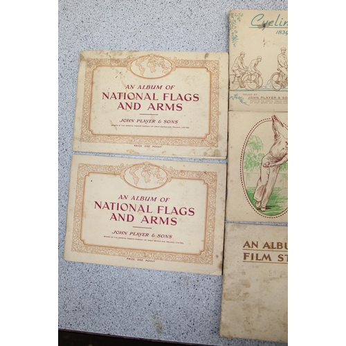 545 - Qty of vintage collectors albums for John Player & Sons cigarette cards, with contents