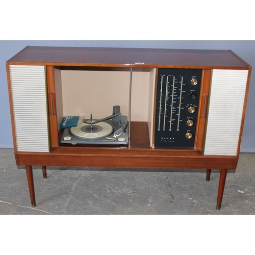 768 - A vintage Ultra Stereogram with Monarch record deck, approx 107cm wide x 39cm deep x 79cm tall