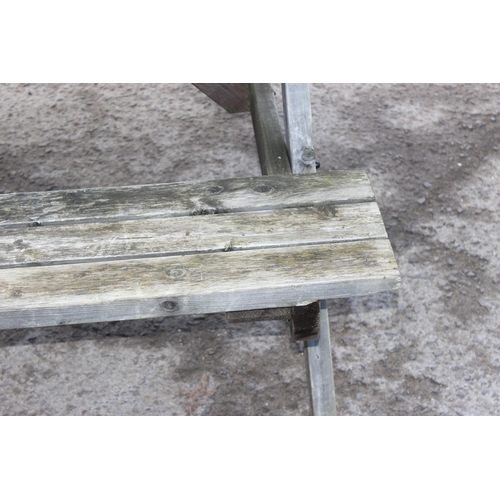 305 - A modern garden picnic bench by MC Timber, approx 180cm wide x 150cm deep x 72cm tall