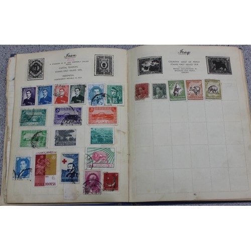 542 - Stamps - 3 Old style albums, + Quantity in packet (All world)