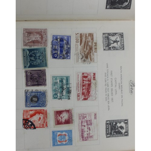 542 - Stamps - 3 Old style albums, + Quantity in packet (All world)