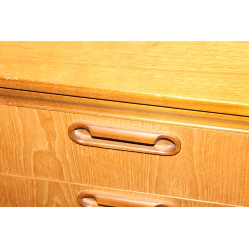 29 - A pair of retro William Lawrence model 5718 3 drawer chests of drawers, each approx 87cm wide x 44cm... 