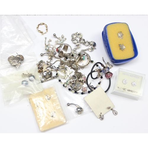 1141 - Qty of assorted mixed silver jewellery, most pieces marked and all XRF tested