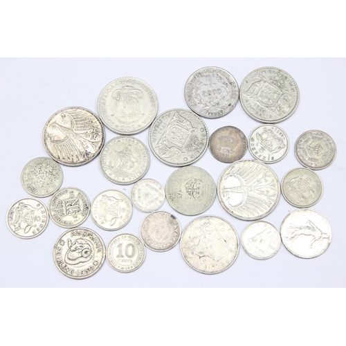 1217 - Qty of assorted mixed world and British coins, all with silver content, approx 124.31g gross