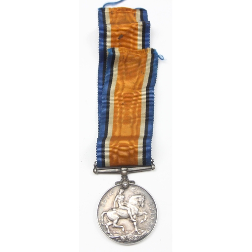 1489 - WW1 silver British War Medal (BWM) named to 57212 Private A.E. Webber Machine Gun Corps, with ribbon