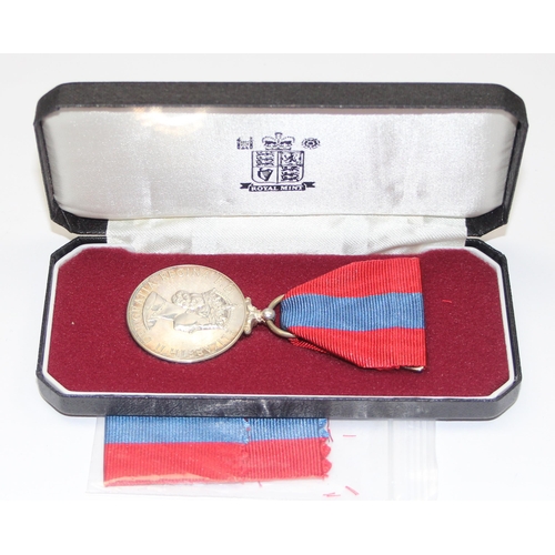 1492 - Queen Elizabeth II Imperial Service Medal named to Ivan Johns, in original Royal Mint box with 2 rib... 