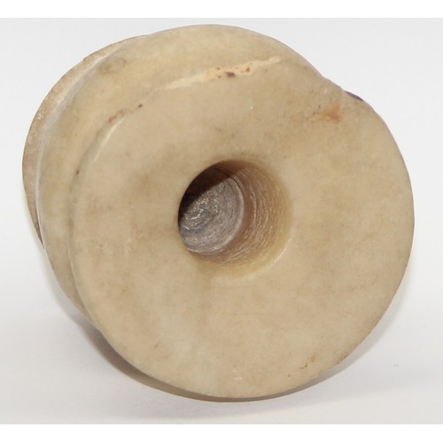 1652 - Ancient Egypt, Middle Kingdom (c. 2055-1650 BC), believed to be 12th Dynasty, calcite alabaster kohl... 