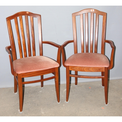 41 - A pair of retro Stag carver chairs