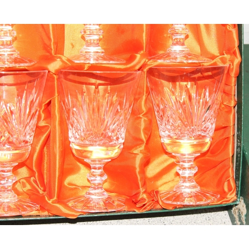 1798 - Boxed set of Mayfair crystal wine glasses/goblets in original box