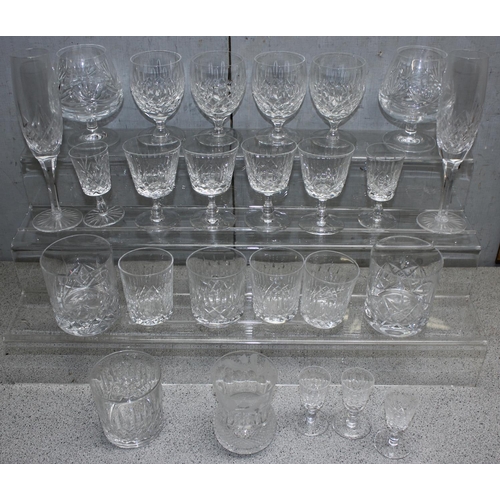 1804 - Qty cut glass and crystal, mostly Appin patterned Edinburgh Crystal to incl whisky tumbles, sherry g... 